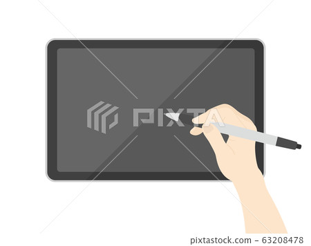Illustration of pen tablet Illustration of pen tablet 63208478