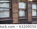 Retro wooden facade and window 63209550