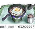 Fried egg illustration (png) 63209997