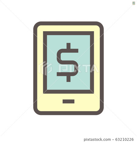Online mobile banking vector icon design, 48X48 63210226