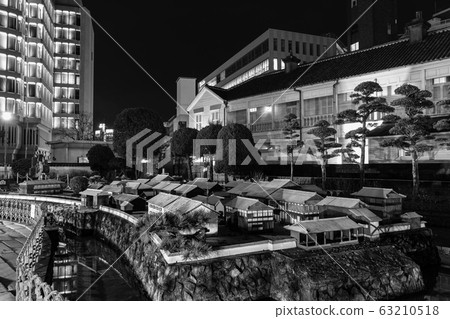 Nagasaki Dejima Night view of the site of Waran Trading House Monochrome [Nagasaki City] 63210518