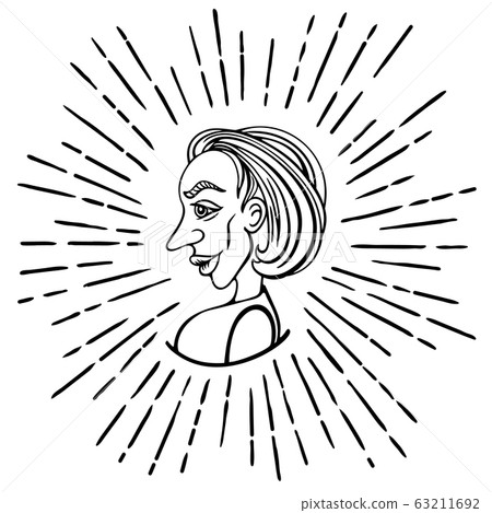 Female profile in doodle style Female profile in doodle style 63211692