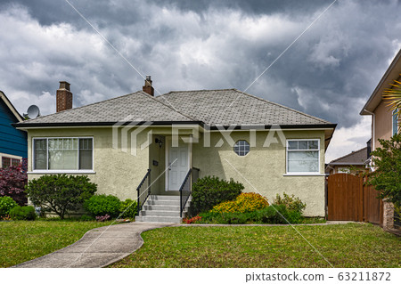 Modest average residential house in North America Modest average residential house in North America 63211872