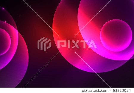 Neon shiny transparent glowing circles with light effects. Techno futuristic vector abstract background For Wallpaper, Banner, Background, Card, Book Illustration, landing page Neon shiny transparent glowing circles with light effects. Techno futuristic vector abstract background For Wallpaper, Banner, Background, Card, Book Illustration, landing page 63213034