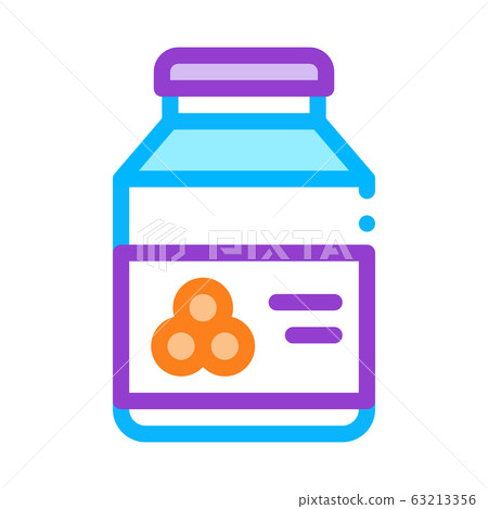 Jar With Caviar Icon Vector Outline Illustration 63213356