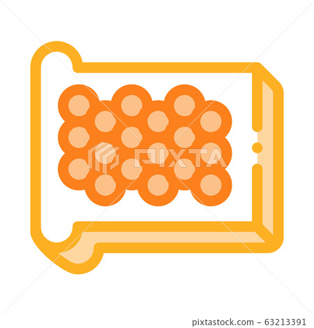 Caviar On Bread Icon Vector Outline Illustration Caviar On Bread Icon Vector Outline Illustration 63213391