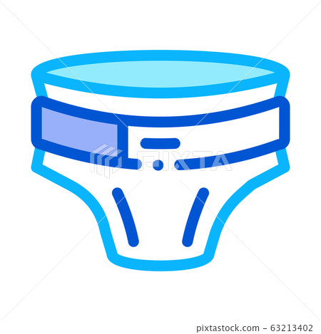 Diaper With Belt Icon Vector Outline Illustration 63213402