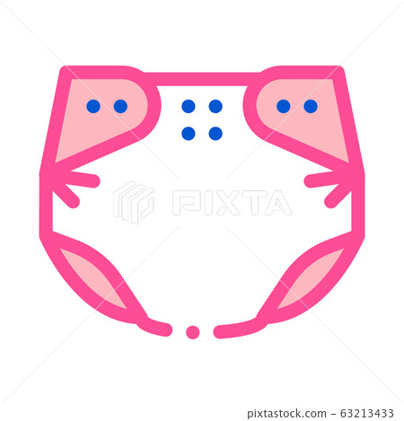 Childhood Nappy Icon Vector Outline Illustration 63213433