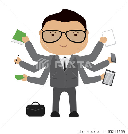 Business woman or office worker sitting at the 63213569