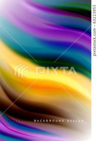 Abstract background - fluid color gradient waves, with dynamic motion line effect. Vector Illustration For Wallpaper, Banner, Background, Card, Book Illustration, landing page 63213955