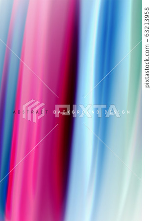 Abstract background - fluid color gradient waves, with dynamic motion line effect. Vector Illustration For Wallpaper, Banner, Background, Card, Book Illustration, landing page 63213958