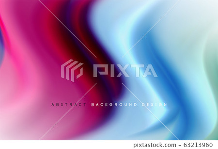 Abstract background - fluid color gradient waves, with dynamic motion line effect. Vector Illustration For Wallpaper, Banner, Background, Card, Book Illustration, landing page 63213960