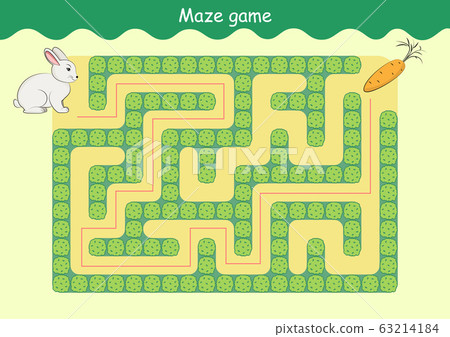 Rabbit and Carrot Maze educational game for Rabbit and Carrot Maze educational game for 63214184