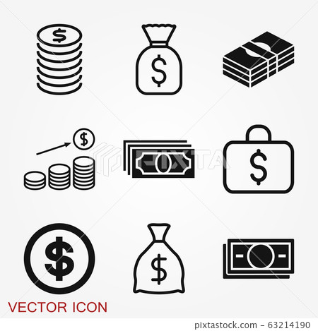 Money icon. Universal money icon to use in web and mobile UI Money icon. Universal money icon to use in web and mobile UI 63214190