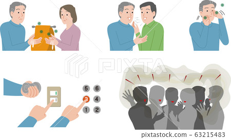 Risk of viral transmission; senior man. Risk of viral transmission; senior man. 63215483