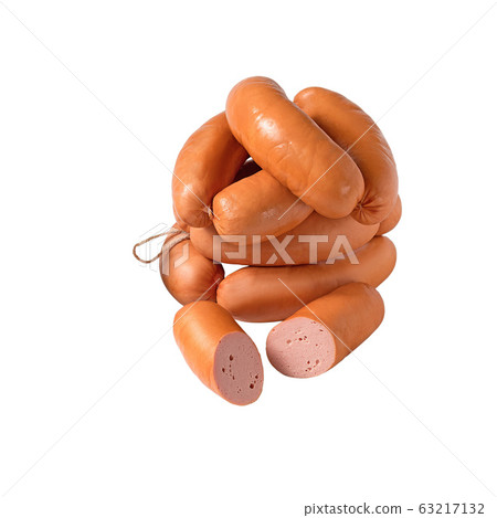 Frankfurter sausage isolated on white background 63217132