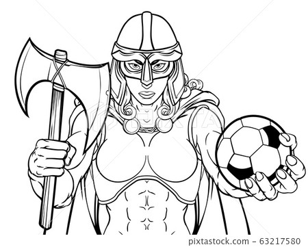 Viking Trojan Celtic Knight Soccer Warrior Woman 63217580