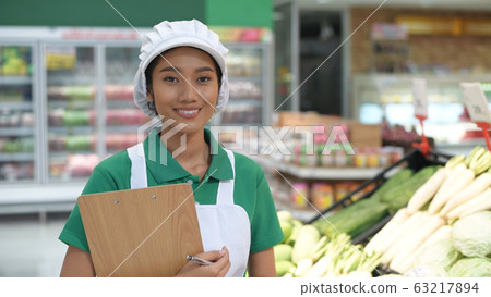 Shopping concepts. The woman is checking the 63217894