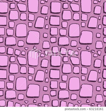 Handdrawn seamless purple pattern. Vector illustration. 63218161