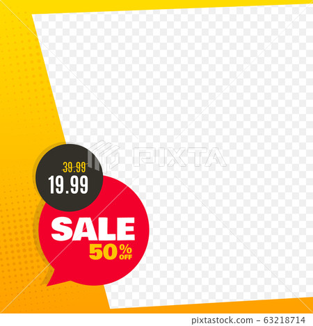 Sale banner. Frame with price tag Sale banner. Frame with price tag 63218714