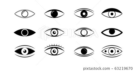 Eye icons. Human eyes. 63219670