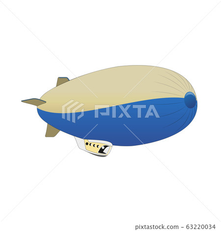 Retro air dirigible journey flat vector