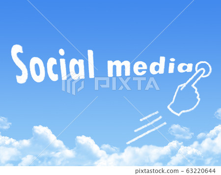Social Media message cloud shape Social Media message cloud shape 63220644