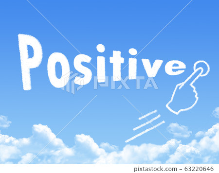 Positive message cloud shape Positive message cloud shape 63220646