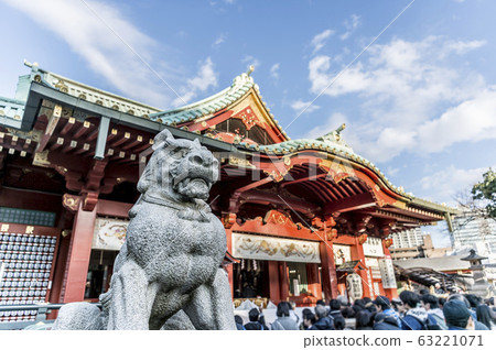 A guardian dog at a shrine in Kanda, Chiyoda-ku, Tokyo 63221071