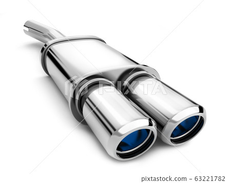 One Car Exhaust Pipe Stock Illustration 63221782 Pixta