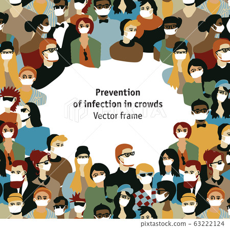 Epidemic virus people medical masks Prevention infection frame Epidemic virus people medical masks Prevention infection frame 63222124