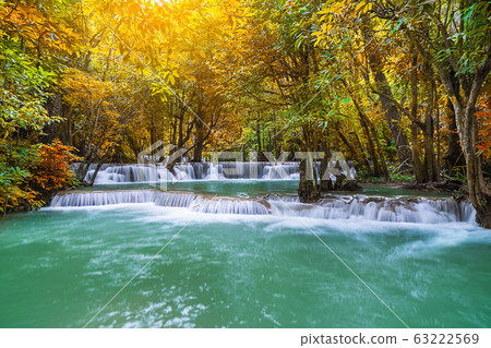 Colorful majestic waterfall in national park Colorful majestic waterfall in national park 63222569