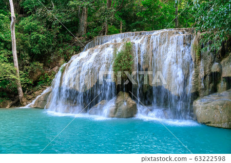 Waterfall level 2, Erawan National Park, Waterfall level 2, Erawan National Park, 63222598