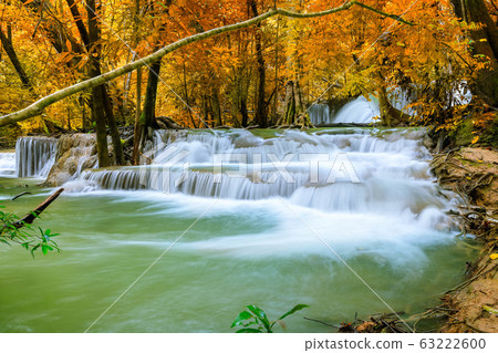 Colorful majestic waterfall in national park Colorful majestic waterfall in national park 63222600