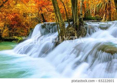 Colorful majestic waterfall in national park Colorful majestic waterfall in national park 63222601