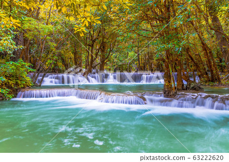 Colorful majestic waterfall in national park Colorful majestic waterfall in national park 63222620