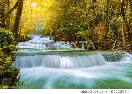 Colorful majestic waterfall in national park Colorful majestic waterfall in national park 63222624
