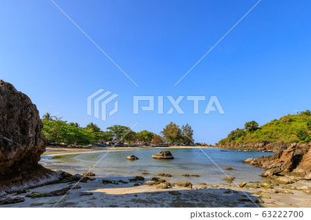 Clear turquoise blue sea at Bo Thong Lang Bay, Clear turquoise blue sea at Bo Thong Lang Bay, 63222700