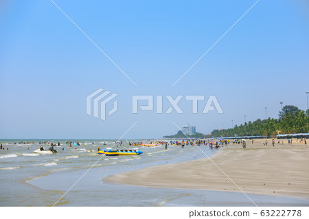 Bang Saen Beach in Chonburi, famous beach for 63222778