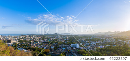 Phuket city aerial panorama scenic view from Khao 63222897