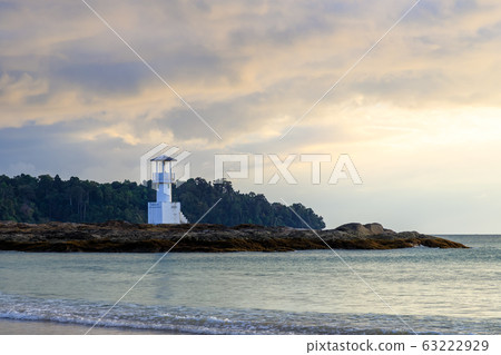 Famous Khao Lak beach with light beacon or 63222929