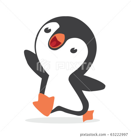 Happy Penguin Cartoon Vector Illustration Happy Penguin Cartoon Vector Illustration 63222997