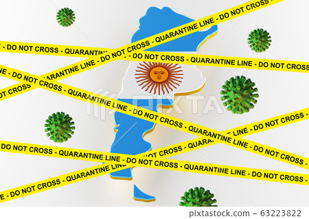 Virus cells, pandemic influenza virus epidemic infection, coronavirus, Asian flu concept. 3d rendering 63223822