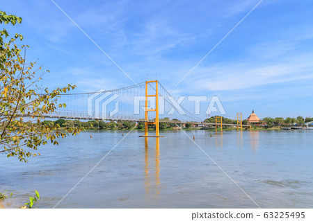 Bangkok Bicentennial Bridge over Ping river at Tak 63225495