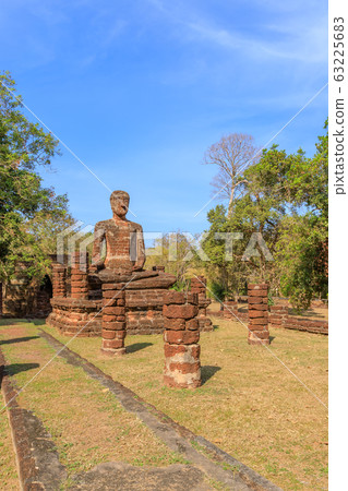 Sitting Buddha statue at Wat Sing temple in Sitting Buddha statue at Wat Sing temple in 63225683