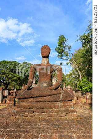 Sitting Buddha statue at Wat Phra Kaeo temple in Sitting Buddha statue at Wat Phra Kaeo temple in 63225703