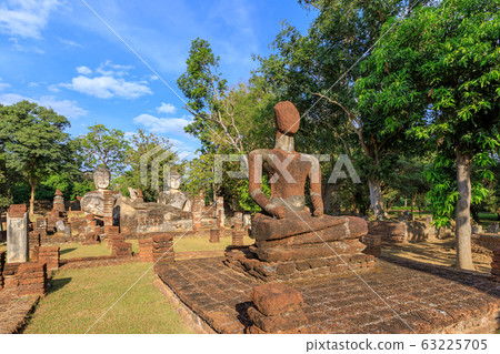 Sitting Buddha statue at Wat Phra Kaeo temple in 63225705