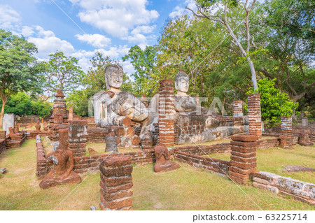 Group of Buddha statues at Wat Phra Kaeo temple in Group of Buddha statues at Wat Phra Kaeo temple in 63225714