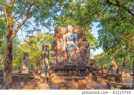 Standing Buddha statue at Wat Phra Si Ariyabot Standing Buddha statue at Wat Phra Si Ariyabot 63225748