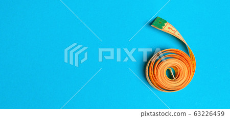 Rolled tape measure with space for your design. 63226459